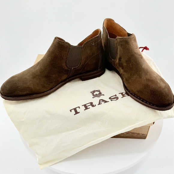 NWT Trask Suede Ankle Boots Olive/ Brown Shade Size 7.5 - Picture 10 of 13